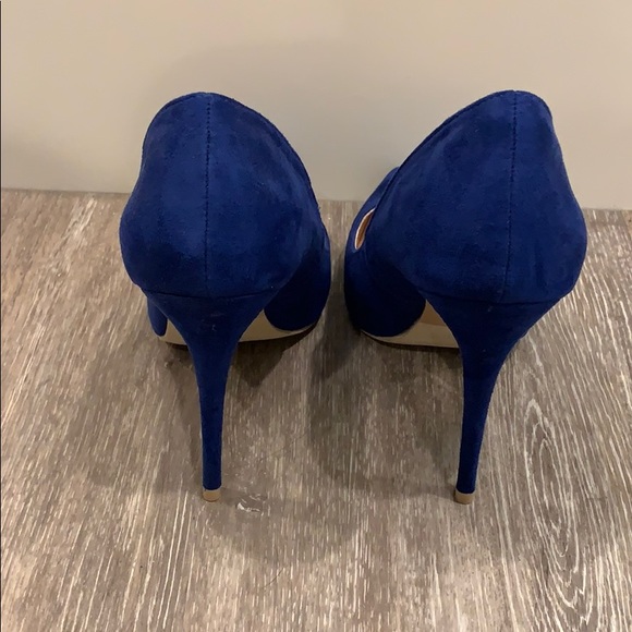 LolaShoetique Blue Suede Size 7 - Picture 2 of 7